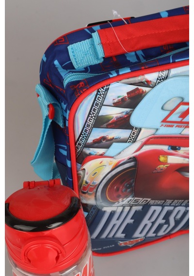 "dekomus Cep Defteri Hediyeli" Lisanslı Cars Beslenme Çantası,trıtan Matara 500 Ml Ve 2 Katlı Beslenme Kabı/lunch Box Seti Altın