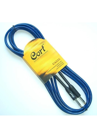 Cort Ca525bl Noisless Enstrüman Kablosu Gürültüsüz Gitar Kablosu - 5m / Şeffaf Mavi