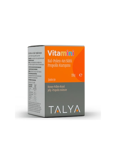 Talya Vitamini Bal-Polen-Arı Sütü-Propolis Karışımı (Çocuklar İçin) 230 G