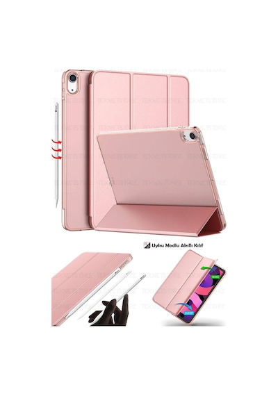 Apple Uyumlu iPad 10. Nesil 2022 10.9 Inç Tablet Flip Smart Standlı Akıllı Kılıf Smart Cover