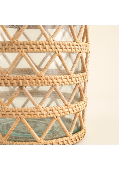 Samoa Rattan Fener 20 Cm Natural