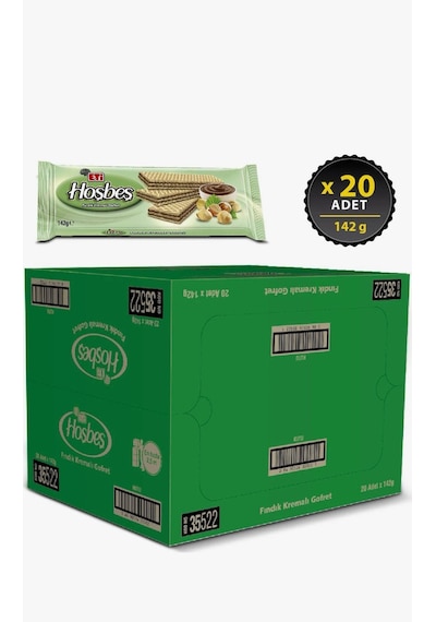 Eti Hoşbeş Fındık Kremalı Gofret 142 G 20 Adet-28