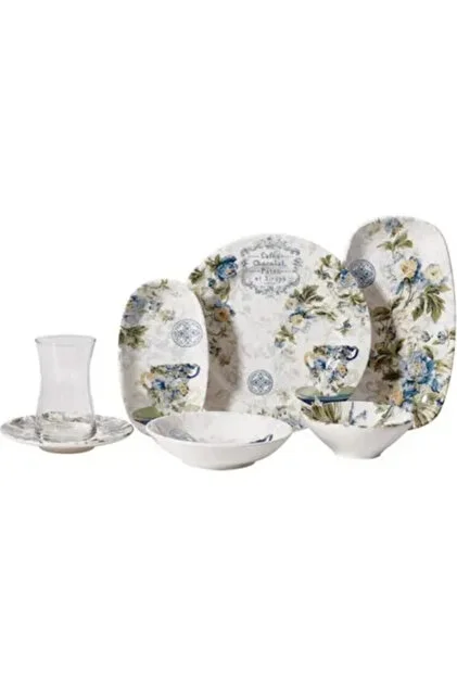 A8743 Doğa Collection 26 Parça Kahvaltı Takımı Çok Renkli