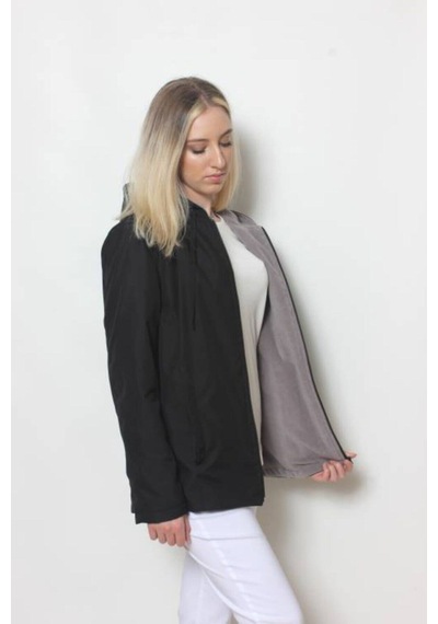 CottonCool Kadın Siyah Içi Polar Mont