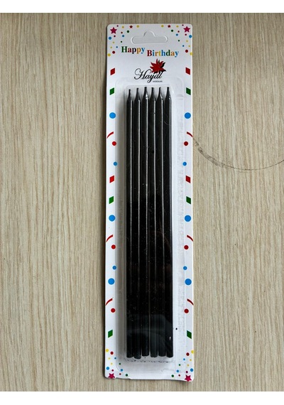 Siyah Uzun Pasta Mumu 20 Cm Çok Renkli