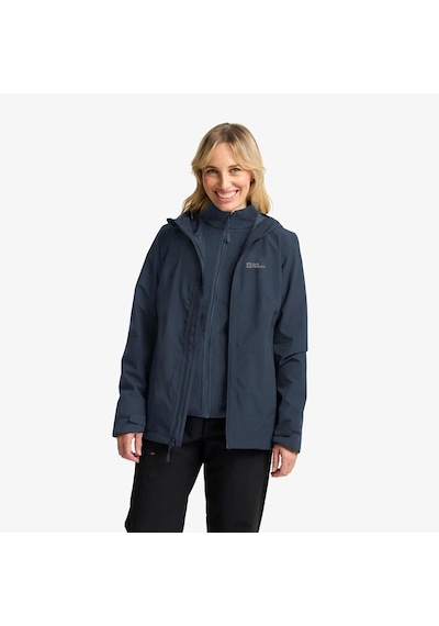 Jack Wolfskin Moonrise 3in1 Kadın Mont C-jac115621b30c04 Lacivert
