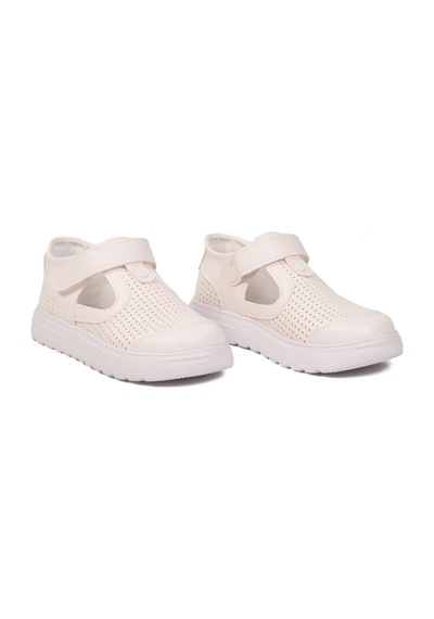 Arzen Beyaz Cırtlı Ortopedik Unisex Çocuk Sandalet Arz 3000 F