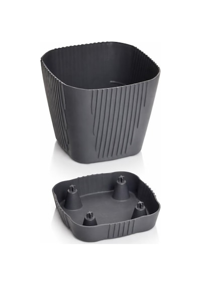 Omnipazar So-zb05 Zambak Dekoratif Plastik Saksı 8.8 Litre No:5 Antrasit 116