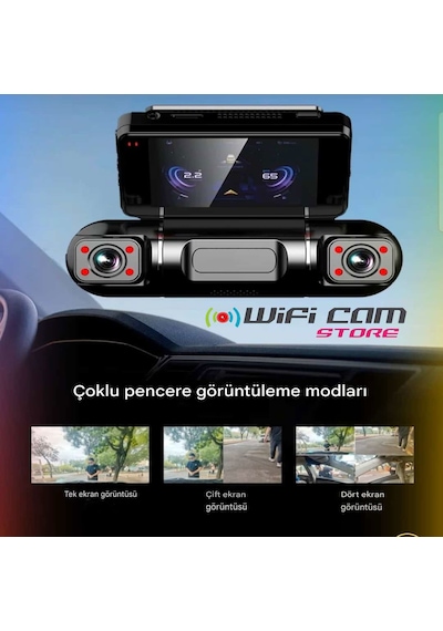 4 Kameralı 4k Uhd Gps Profesyonel Araç Kamerası