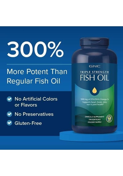 Gnc Triple Strength Fish Oil 60 Esansiyel Yağ Asitleri