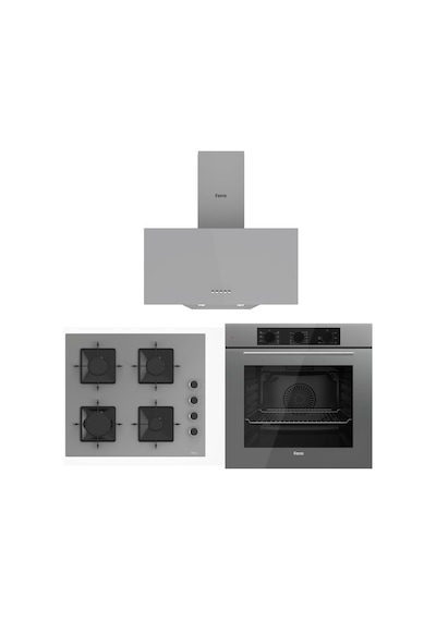 Ferre QBL62CPR - SS208 - D088 Gri Ankastre Set