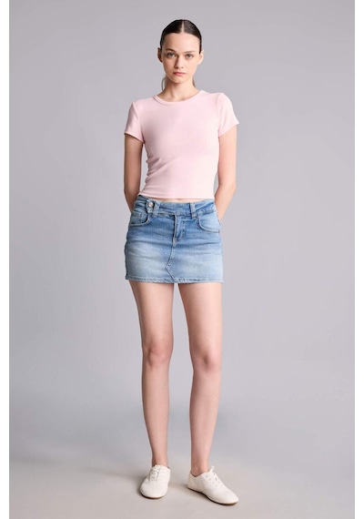 Defacto Mini Jean Şort Etek I4913ax26hsnm39 Mavi-nm39