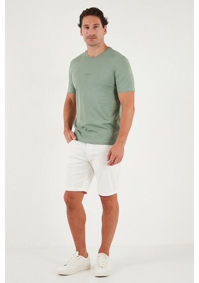 Buratti Pamuklu Baskılı Regular Fit Bisiklet Yaka Erkek T Shirt 59020205 Elma Yeşili