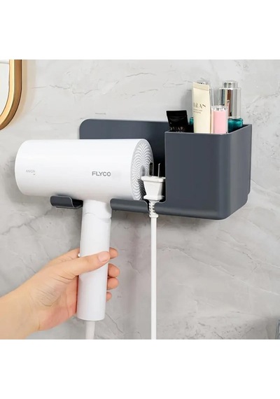Ayt Sunup Sn-27125 Banyo Rafı Sabunluk Diş Fırçası Saç Kurutma Makinesi 223x91x109mm Yapıştırma Ve Kancalı