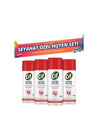 Cif Ultra Hijyen Sprey 400 Ml X4