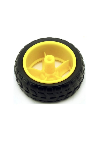 Sarı Tekerlek - 65mm 6v 250rpm Sarı Motor Uyumlu