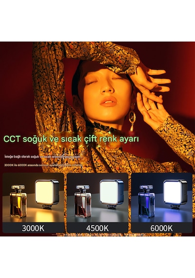 Çok Renkli Rgb Tripod Telefon Kamera Laptop Uyumlu Selfie Işığı Tiktok Video Çekim Işık
