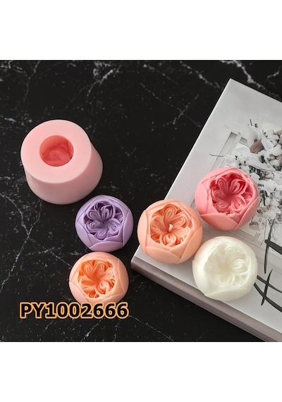 Py1002666 - Silikon Kalıp Mum Kalıbı Şakayık