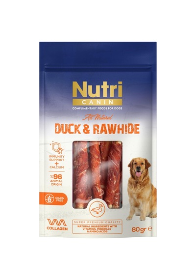 Nutri Canin Ördek Eti Sarılı Köpek Ödül Kemiği 80 G