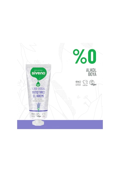 Siveno %100 Doğal El ve Vücut Kremi Lavanta Cilt Yatıştırıcı Onarıcı Yoğun Nemlendirici Vegan 30 ML