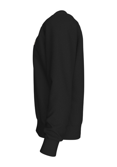 Calvin Klein Ls Eu 350terry Badge Crewneck Sw Erkek Siyah Sweatshirt-8444 Black