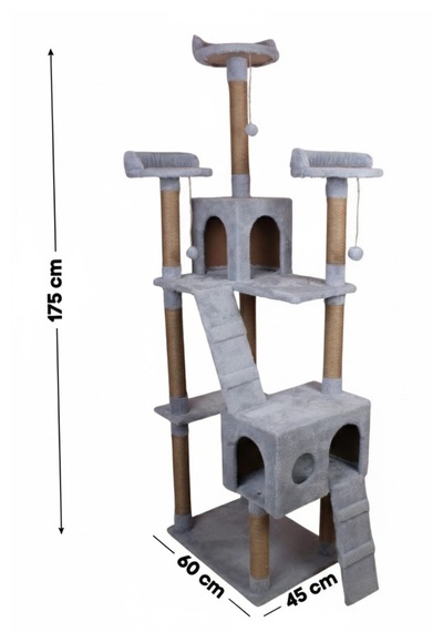 Missidea Cat City Yeni Rezidans Kedi Oyun Evi Ve Tırmalama Gri