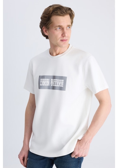 Twn Relaxed Fit Beyaz Düz Rayon T-shirt 4ec1461711372 801