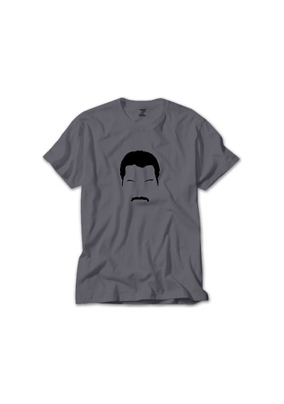 Queen Freddie Mercury face Gri Tişört
