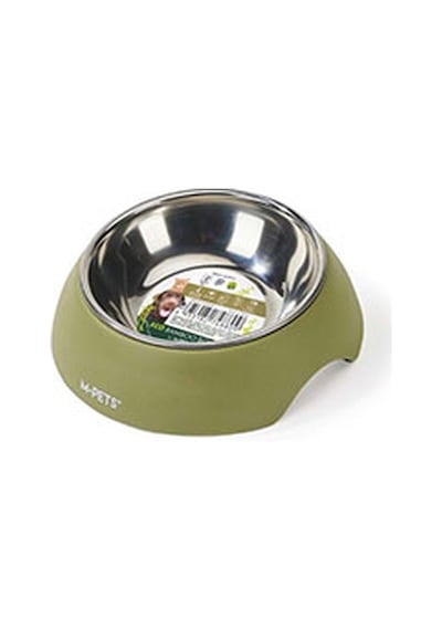 M-pets Eco Bamboo Küçük Irk Köpek Ve Kedi Mama Ve Su Kabı Yeşil 190 Ml 244-51044.01