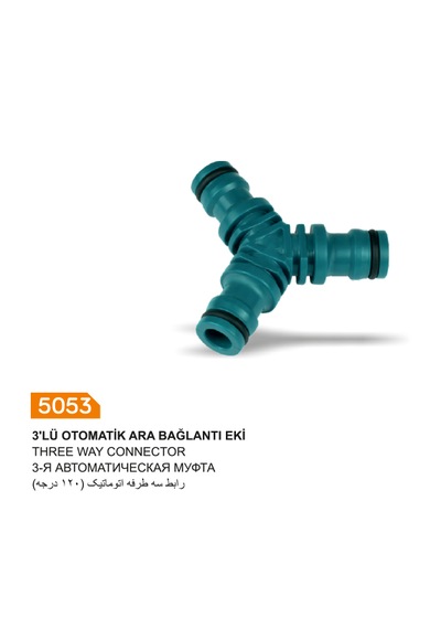 Hortum Üç Taraflı Jak Adaptörü Otomatik Ara Bağlantı Eki 1 Adet