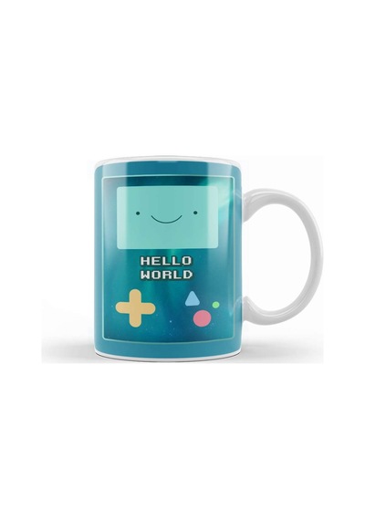 Bmo Hello World Adventure Time Space Galaxy Stars Aurora 02 Kupa Bardak Porselen Karışık