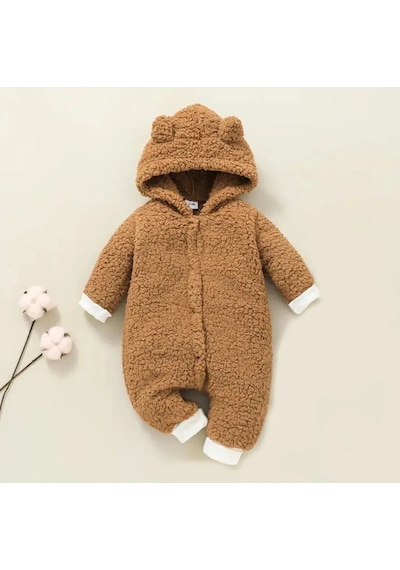 Mai Perla Peluş Welsoft Bebek Tulum Mai080 Kahverengi