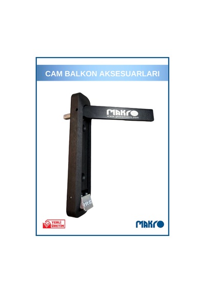 Cam Balkon Açma Kolu Push Kol Siyah