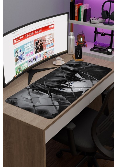 Ao No Exorcist Blue Exorcist Anime V3 - 90x40 Xxl Gaming Kauçuk Kaymaz Taban Mouse Pad Fare Altlığı