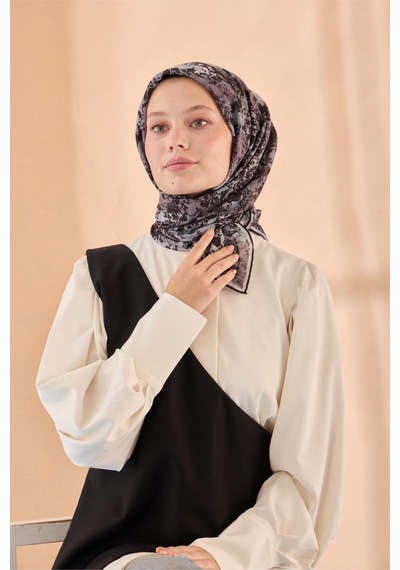Silk Home Soft Eşarp 73095-14 Gri, Füme, Gümüş, Siyah, Eski Lavanta