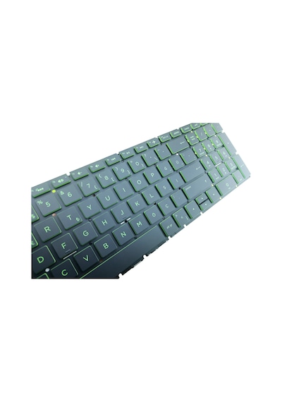 HP Uyumlu 15s-fq1002nt, 15s-fq5020nt Klavye Işıklı (Yeşil)