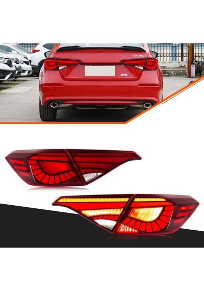 Cıvıc FE1 2022+  Dragon Led Stop - Kırmızı