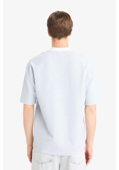 Defacto Dokulu Boxy Fit Polo Tişört F8351AX25AU