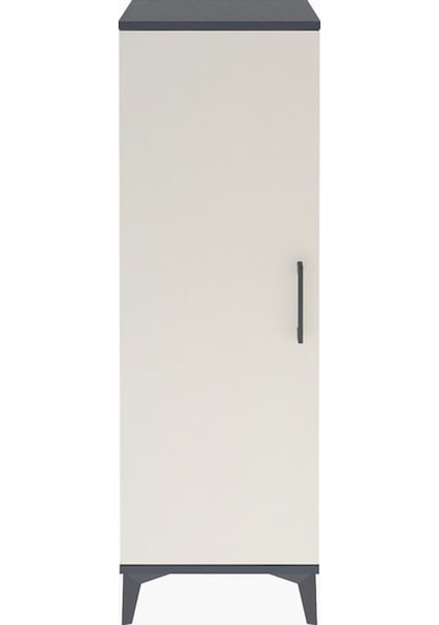 Arges Dolap Tek Kapaklı Tek Askılı 44x30x134 Antrasit-aytaşı Antrasit