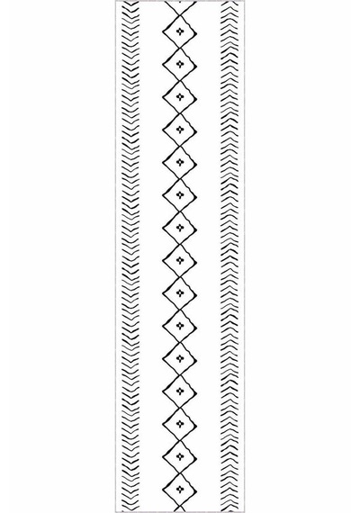 Beyaz Kaymaz Moroccan Kesme Rulo Özel Ölçülü Yolluk Ar384n11