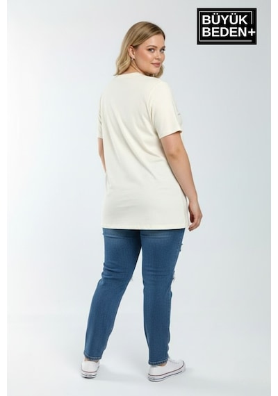 Superlife Süperlife Kadın Büyük Beden New York Baskılı 3xl-6xl Bisiklet Yaka Tshırt Spr25btsk510-05 Ekru Superlife Süperlife Kadın Büyük Beden New York Baskılı 3xl-6xl Bisiklet Yaka Tshırt Spr25btsk510-05 Ekru