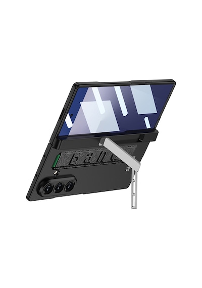 Galaxy Uyumlu Z Fold 7 Kılıf Zore Kıpta Kpt-01 Standlı Kapak Siyah