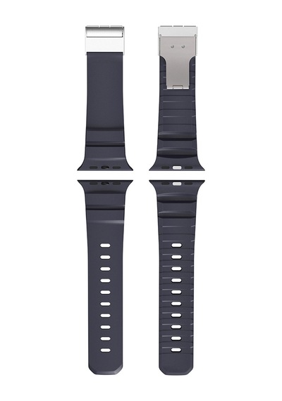 Apple Uyumlu Watch Ultra 49mm Zore Krd-145 Metal Tokalı Silikon Kordon