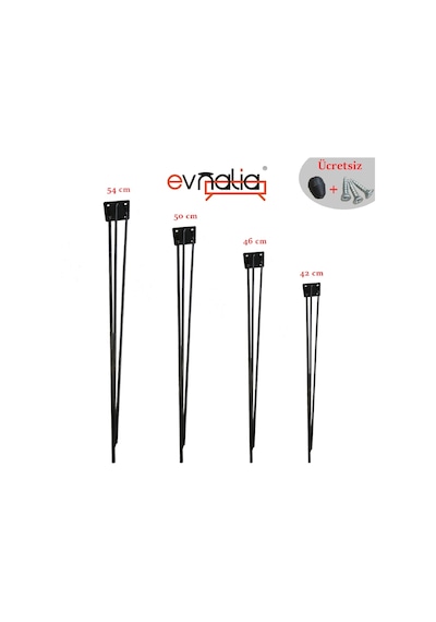 Evnalia Evnalia Metal Firkete Ayak Kütük Masa Orta Sehpa Zigon Ayağı