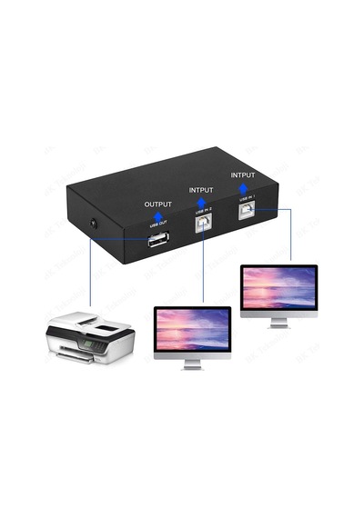 2 Port USB PC Tarayıcı Yazıcı Değiştirici Switch