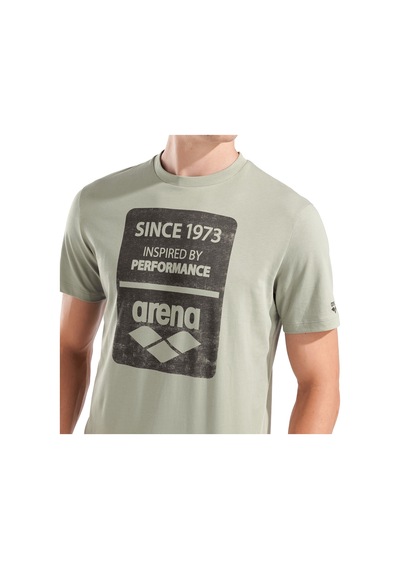 Arena 1973 Print Erkek Yeşil Günlük Stil T-shirt 011165660