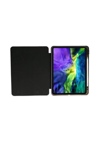 Apple iPad Uyumlu 10.2 8.nesil Kılıf Kalemlikli Mars Tablet Kılıfı - Siyah