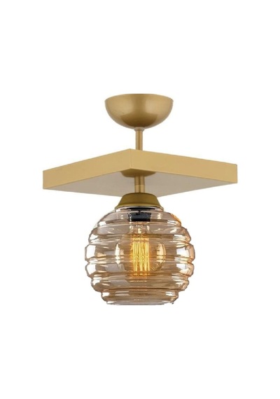 Modern Bal Camlı Model Tekli Kare Plafonyer Avize Salon O