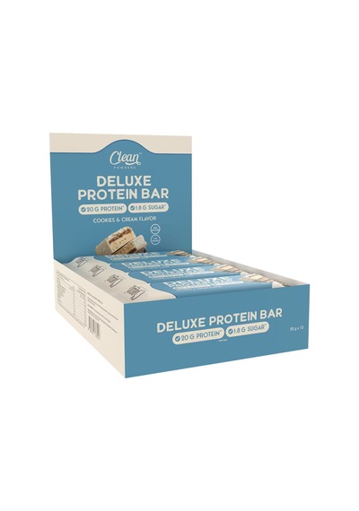 Clean Powders Deluxe Protein Bar 55 Gr 12 Adet - Beyaz Çikolata Kurabiye