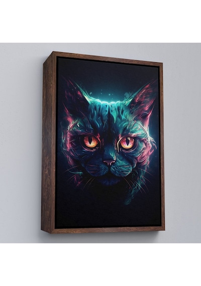 Miyrem^ Canvas Serie Savaşçı Kedi Tablosu-7900
